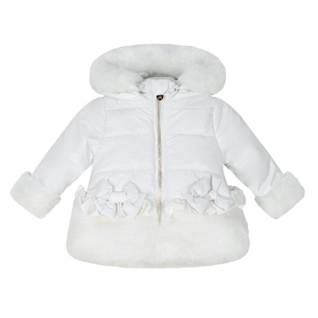 Picture of Little A Bear Hugs Collection Honey Faux Fur Frilled Jacket - Snow White