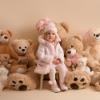 Picture of little A Bear Hugs Collection Honey Faux Fur Frilled Jacket - Baby Pink