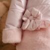 Picture of little A Bear Hugs Collection Honey Faux Fur Frilled Jacket - Baby Pink