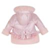 Picture of little A Bear Hugs Collection Honey Faux Fur Frilled Jacket - Baby Pink