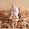 Picture of little A Bear Hugs Collection Honey Faux Fur Frilled Jacket - Baby Pink