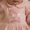 Picture of Little A Bear Hugs Collection Gia Faux Fur Bear Print Romper - Baby Pink