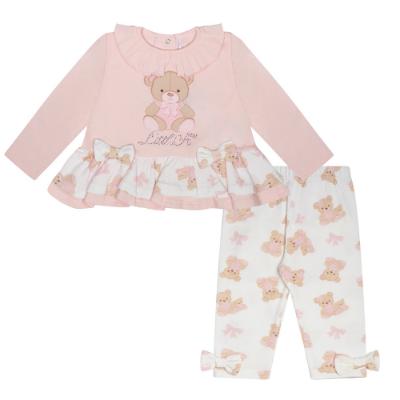 Picture of Little A Bear Hugs Collection Genevieve Bear Print Legging Set - Baby Pink 