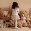 Picture of Little A Bear Hugs Collection Gloria Bear Print Frill Dress - Snow White