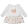 Picture of Little A Bear Hugs Collection Gloria Bear Print Frill Dress - Snow White