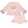 Picture of Little A Bear Hugs Collection Gigi Faux Fur Detail Short Set - Baby Pink