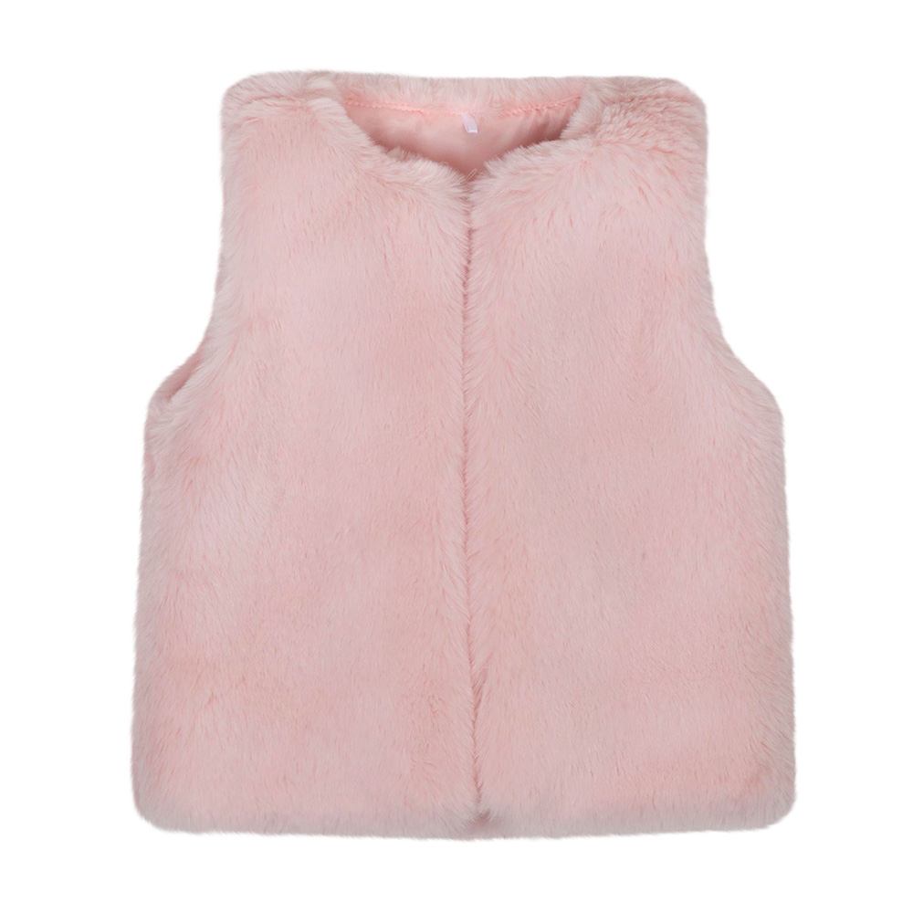 Little A Bear Hugs Collection Hattie Faux Fur Gilet Baby Pink