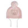 Picture of Little A Bear Hugs Collection Glynne Bear Knitted Pom Pom Hat - Baby Pink