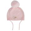 Picture of Little A Bear Hugs Collection Glynne Bear Knitted Pom Pom Hat - Baby Pink