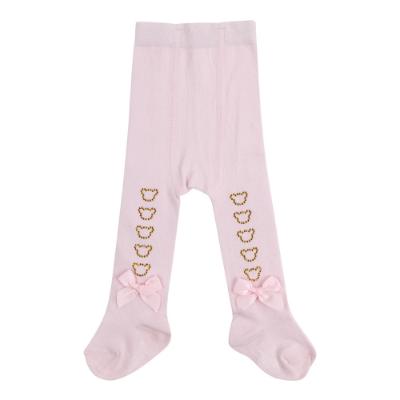 Picture of PRE ORDER Little A Bear Hugs Collection Gladys Diamante Heart Tights - Baby Pink
