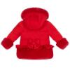 Picture of Little A Festive Hearts Collection Honey Faux Fur Frilled Jacket - Red