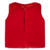 Picture of PRE ORDER Little A Festive Hearts Collection Hattie Faux Fur Gilet - Red