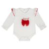 Picture of Little A Festive Hearts Collection Heidi Pom Pom Tulle Jam Pant Set - Snow White