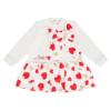 Picture of Little A Festive Hearts Collection Hannah Heart Print Bow Dress - Snow White