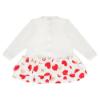 Picture of Little A Festive Hearts Collection Hannah Heart Print Bow Dress - Snow White