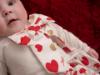 Picture of Little A Festive Hearts Collection Hannah Heart Print Bow Dress - Snow White