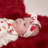 Picture of Little A Festive Hearts Collection Hailey Heart Print Headband - Snow White