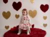 Picture of Little A Festive Hearts Collection Hannah Heart Print Bow Dress - Snow White