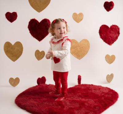 Picture of PRE ORDER Little A Festive Hearts Collection Hope Handbag Legging Set - Snow White