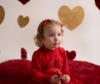 Picture of Little A Festive Hearts Collection Harmony Heart Faux fur Dress - Red