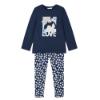 Picture of Mayoral Mini Girls Floral Legging Set - Navy