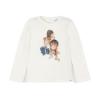 Picture of Mayoral Mini Girls Fashion Girls T-shirt - Cream Navy