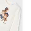 Picture of Mayoral Mini Girls Fashion Girls T-shirt - Cream Navy