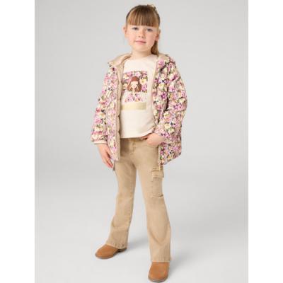 Picture of PRE-ORDER Mayoral Mini Girls Flared Cargo Trousers - Beige