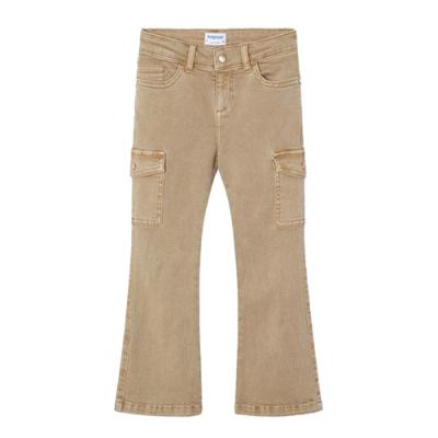 Picture of Mayoral Mini Girls Flared Cargo Trousers - Beige