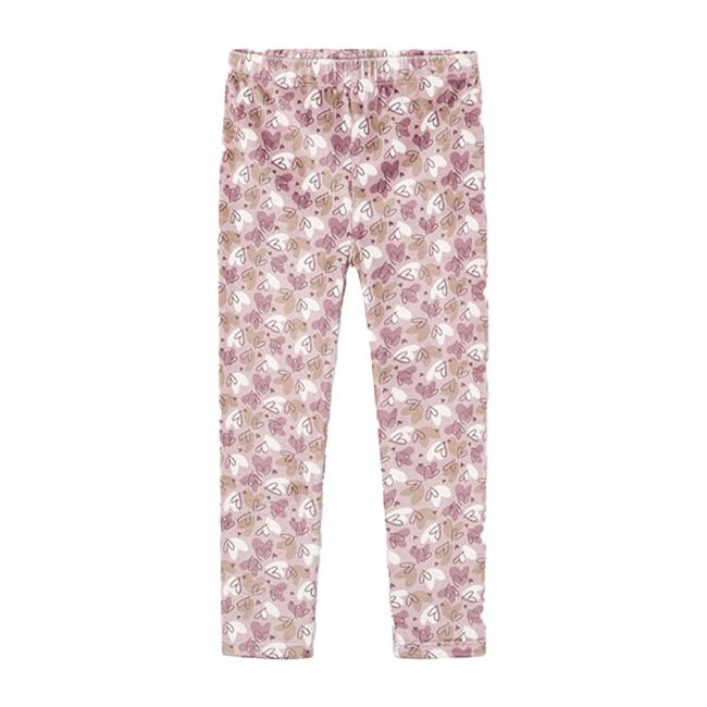 Picture of Mayoral Mini Girls Velour Heart Leggings - Pink