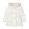 Picture of Mayoral Mini Girls Double Breasted Padded Coat - Cream