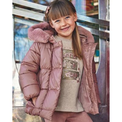 Picture of Mayoral Mini Girls Double Breasted Padded Coat - Pink
