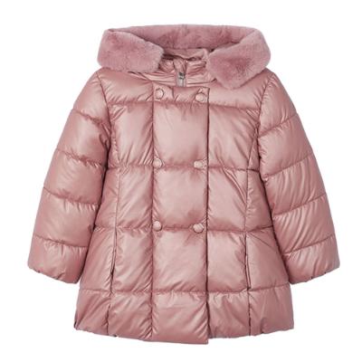 Picture of Mayoral Mini Girls Double Breasted Padded Coat - Pink