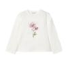 Picture of Mayoral Mini Girls Flower Portrait T-shirt - Cream Pink