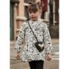 Picture of Mayoral Mini Girls Heart & Handbag Dress - Cream Black