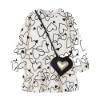 Picture of Mayoral Mini Girls Heart & Handbag Dress - Cream Black