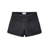 Picture of Mayoral Mini Girls Faux Leather Quilted Shorts - Black