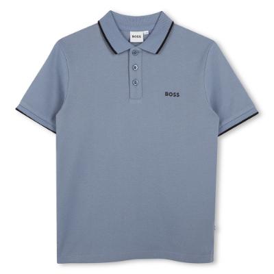 Picture of BOSS Boys Classic Logo Polo Shirt - Blue