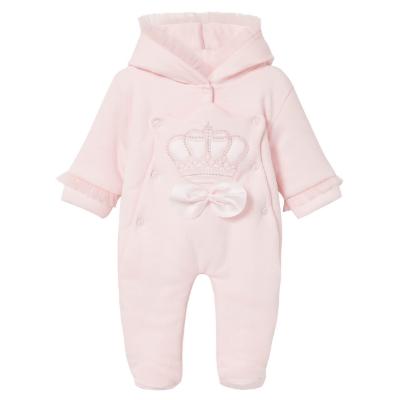 Picture of Sofija Baby Princess Front Opening Padded Pramsuit - Pink