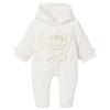 Picture of Sofija Baby Princess Front Opening Padded Pramsuit - Ivory