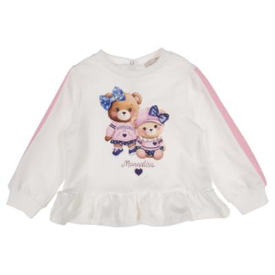 Picture of Monnalisa Bebe Girls Teddy Tracksuit - Ivory