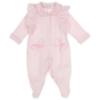 Picture of Monnalisa Bebe Girls Logo & Bow Babygrow - Pink