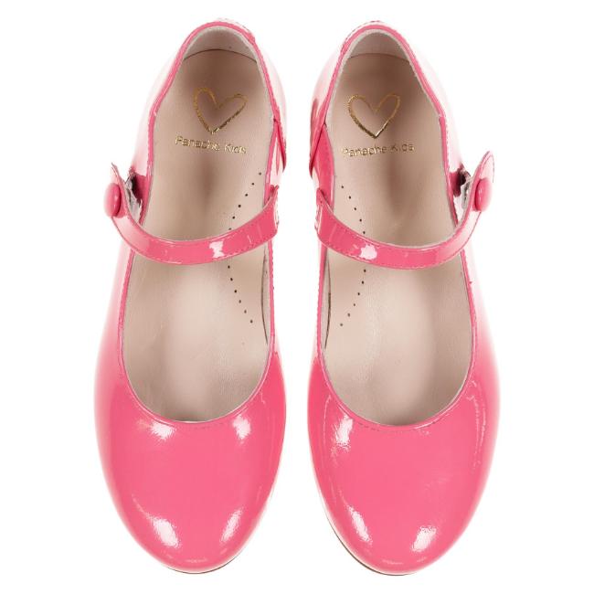 Picture of Panache Girls Scallop Pump - Fuchsia Patent 