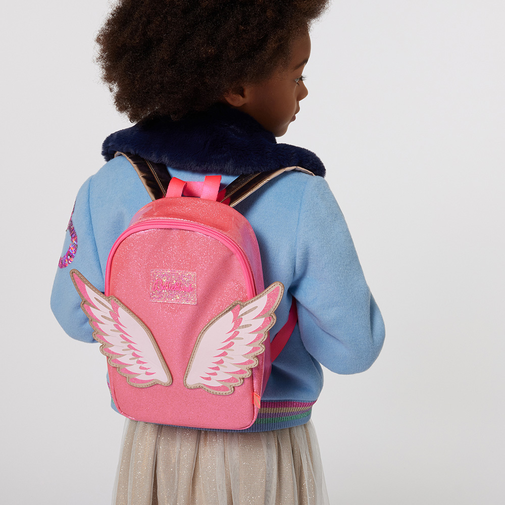 Billieblush Girls Glitter Wings Backpack Pink