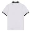 Picture of BOSS Boys Dogtooth Collar Polo Shirt - White