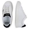 Picture of BOSS Boys Lace Up Leather Logo Trainers - White