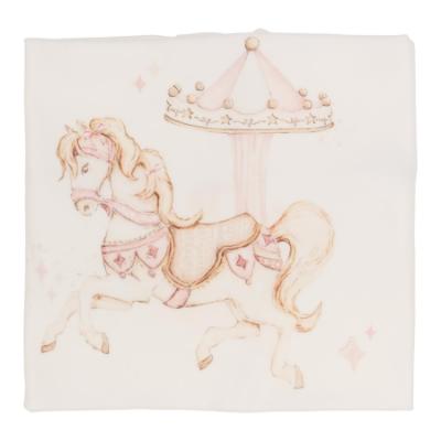 Picture of Jamiks Kids Baby Girls Carousel Swaddle/Blanket  - Ivory Pink 