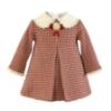 Picture of Miranda Toddler Girls Elizabeth Collection Dress - Beige Burgundy