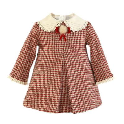 Picture of Miranda Toddler Girls Elizabeth Collection Dress - Beige Burgundy