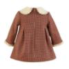 Picture of Miranda Toddler Girls Elizabeth Collection Dress - Beige Burgundy